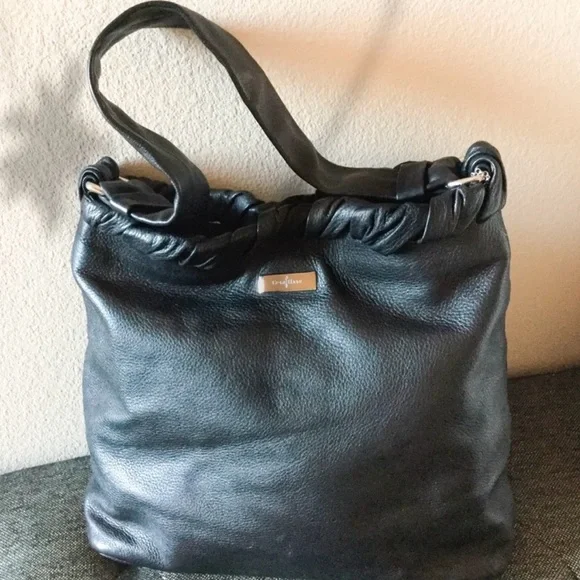 Cole Han Black Leather Shoulder tote/bag - Picture 1 of 11